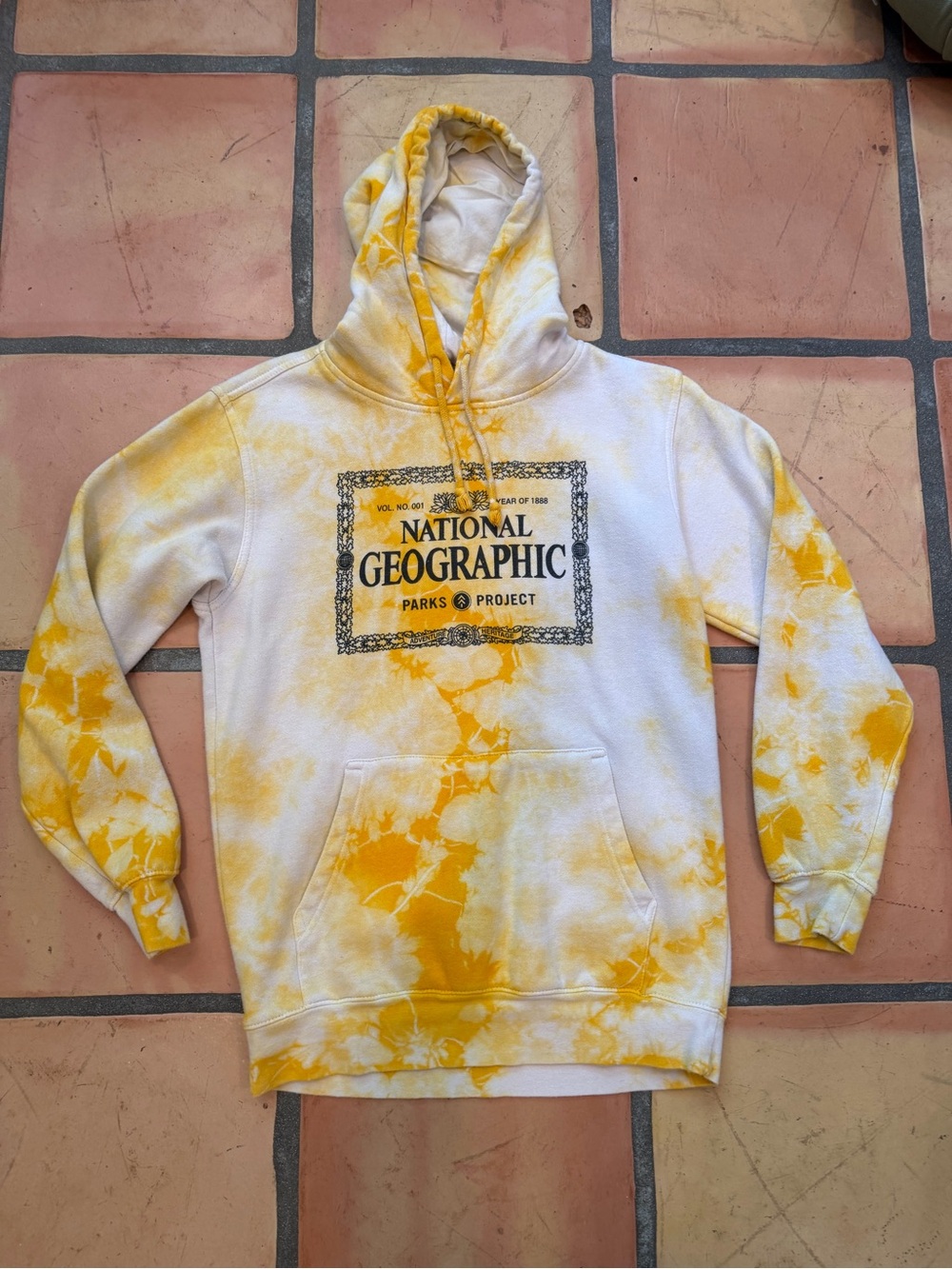 Parks Project Unisex Yellow & White Tie-Dye Hoodie